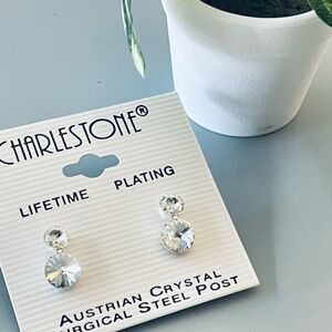 SALE TODAY!! Silver Crystal Earrings